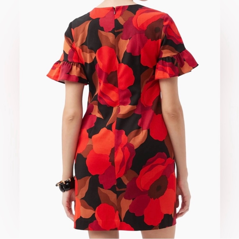 NWT TRINA TURK Floral Darling Dress Red Multi, Size 2 - Picture 3 of 9